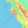 Topografische Karte Big Sur, Höhe, Relief