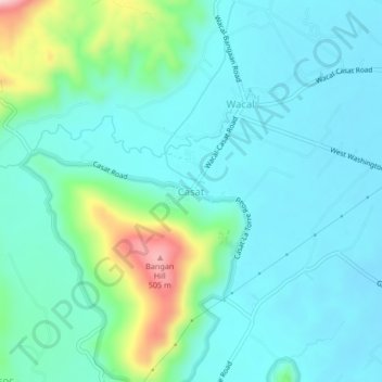 Topografische Karte Casat, Höhe, Relief