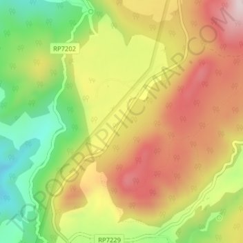 Topografische Karte Ifrane forêt, Höhe, Relief
