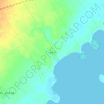 Topografische Karte Caguisan, Höhe, Relief