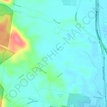 Topografische Karte Bridges, Höhe, Relief