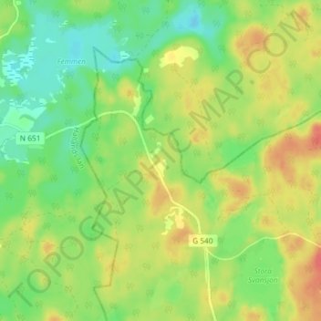 Topografische Karte Strömhult, Höhe, Relief