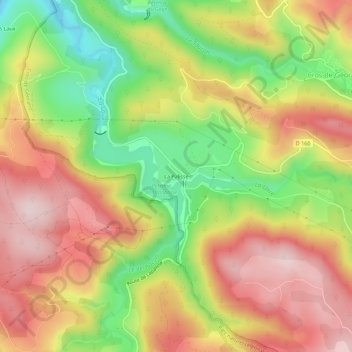 Topografische Karte La Palisse, Höhe, Relief