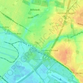 Topografische Karte Kirchsteinbek, Höhe, Relief