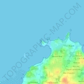 Topografische Karte Le Gouffre, Höhe, Relief