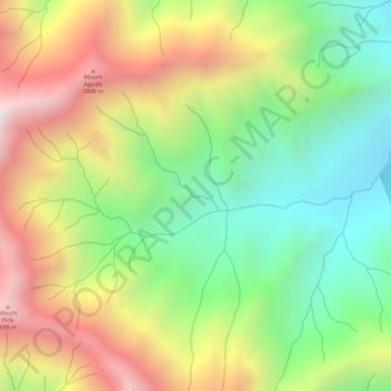Topografische Karte Mount Pink, Höhe, Relief