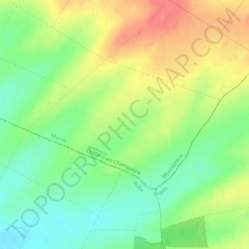 Topografische Karte Gros Ventre, Höhe, Relief