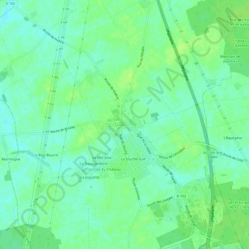 Topografische Karte Le Bourg, Höhe, Relief
