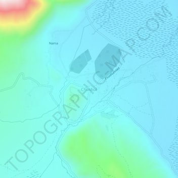 Topografische Karte Chushul, Höhe, Relief