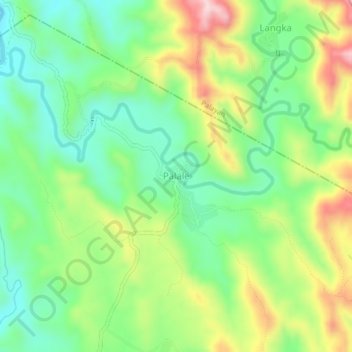Topografische Karte Palale, Höhe, Relief