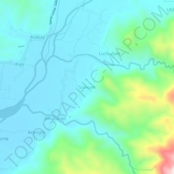 Topografische Karte Sorioan, Höhe, Relief