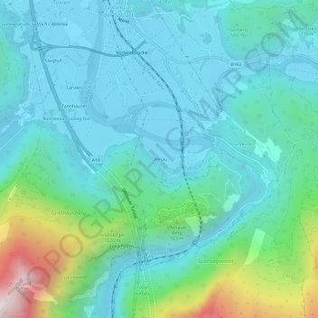 Topografische Karte Ofenau, Höhe, Relief