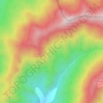 Topografische Karte La Roble, Höhe, Relief