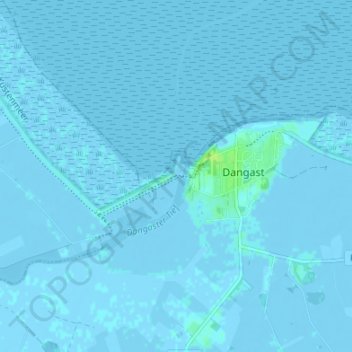 Topografische Karte Petershörn, Höhe, Relief