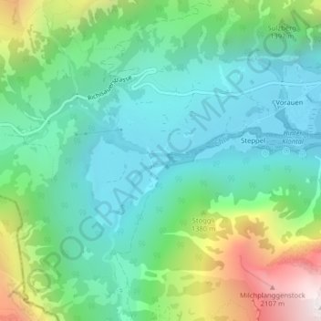 Topografische Karte Elmerberg, Höhe, Relief