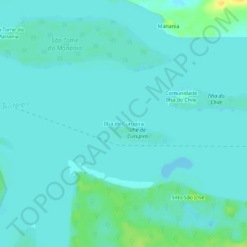 Topografische Karte Ilha de Curupira, Höhe, Relief