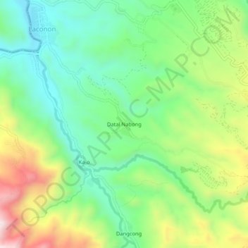 Topografische Karte Datal Nabong, Höhe, Relief