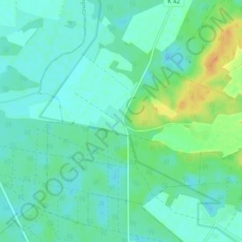 Topografische Karte Schlesin, Höhe, Relief