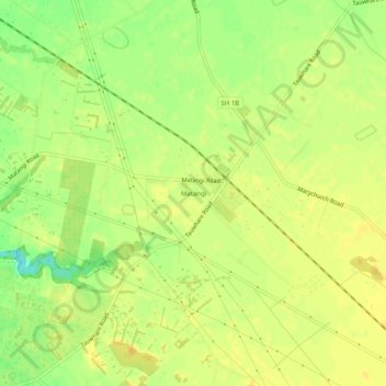 Topografische Karte Matangi, Höhe, Relief