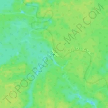 Topografische Karte Mapuru, Höhe, Relief