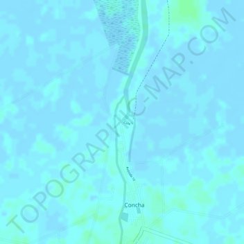 Topografische Karte Puerto Concha, Höhe, Relief