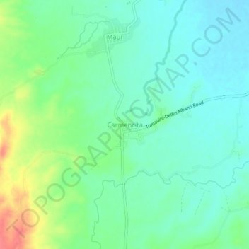 Topografische Karte Carmencita, Höhe, Relief