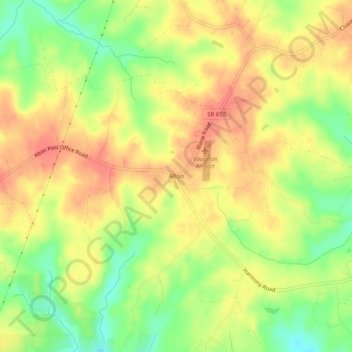 Topografische Karte Alton, Höhe, Relief