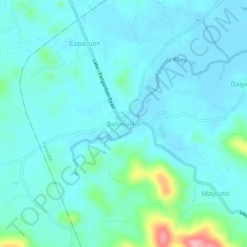 Topografische Karte Batobalani, Höhe, Relief