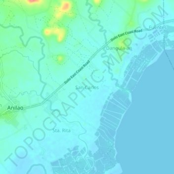 Topografische Karte San Carlos, Höhe, Relief