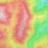Topografische Karte Col del Rosso, Höhe, Relief