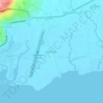 Topografische Karte Muricay, Höhe, Relief
