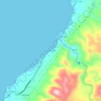 Topografische Karte Balha-an, Höhe, Relief