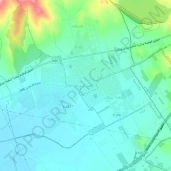 Topografische Karte Mornaguia, Höhe, Relief