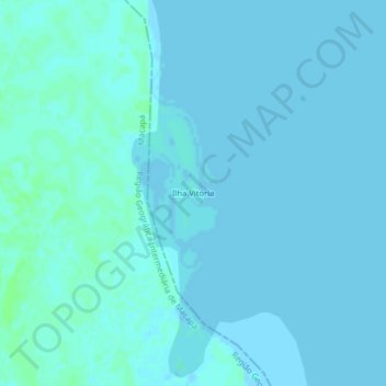 Topografische Karte Ilha Vitória, Höhe, Relief