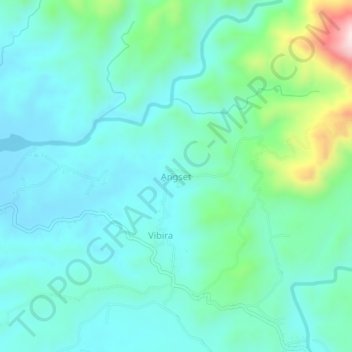 Topografische Karte Angset, Höhe, Relief