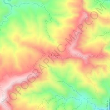 Topografische Karte Puguil, Höhe, Relief