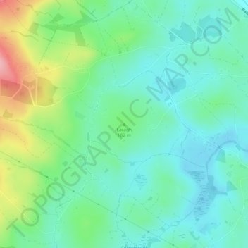 Topografische Karte Laragh, Höhe, Relief