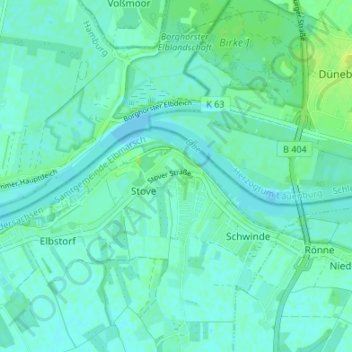 Topografische Karte Stove, Höhe, Relief