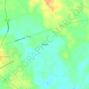 Topografische Karte Menefee, Höhe, Relief