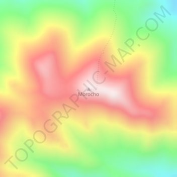 Topografische Karte Morocho, Höhe, Relief