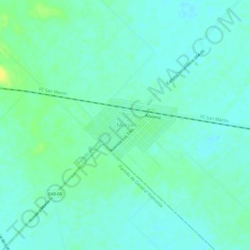 Topografische Karte Morse, Höhe, Relief