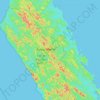 Topografische Karte Pulau Siberut, Höhe, Relief