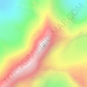 Topografische Karte N8, Höhe, Relief