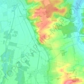 Topografische Karte Burg, Höhe, Relief