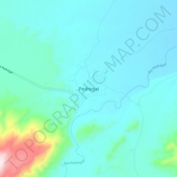 Topografische Karte Pedregal, Höhe, Relief
