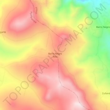 Topografische Karte Barro Negro Alto, Höhe, Relief