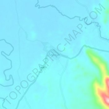 Topografische Karte Tagusao, Höhe, Relief