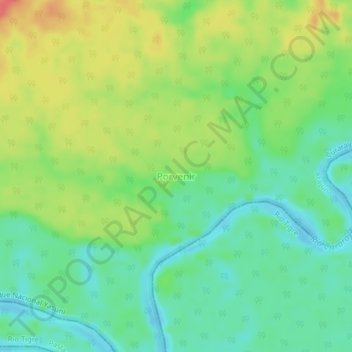 Topografische Karte Porvenir, Höhe, Relief