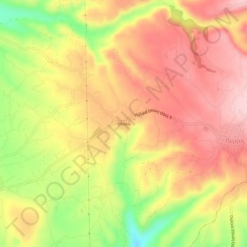 Topografische Karte Floka, Höhe, Relief