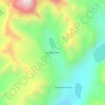 Topografische Karte Huaylla Punco, Höhe, Relief